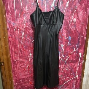 Sleek Black pleather dress
